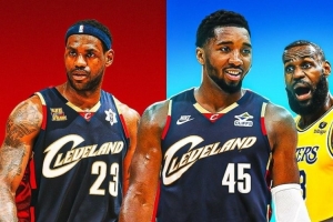 谁的青春？骑士将在主场迎战詹姆斯的湖人时穿海军蓝经典版球衣